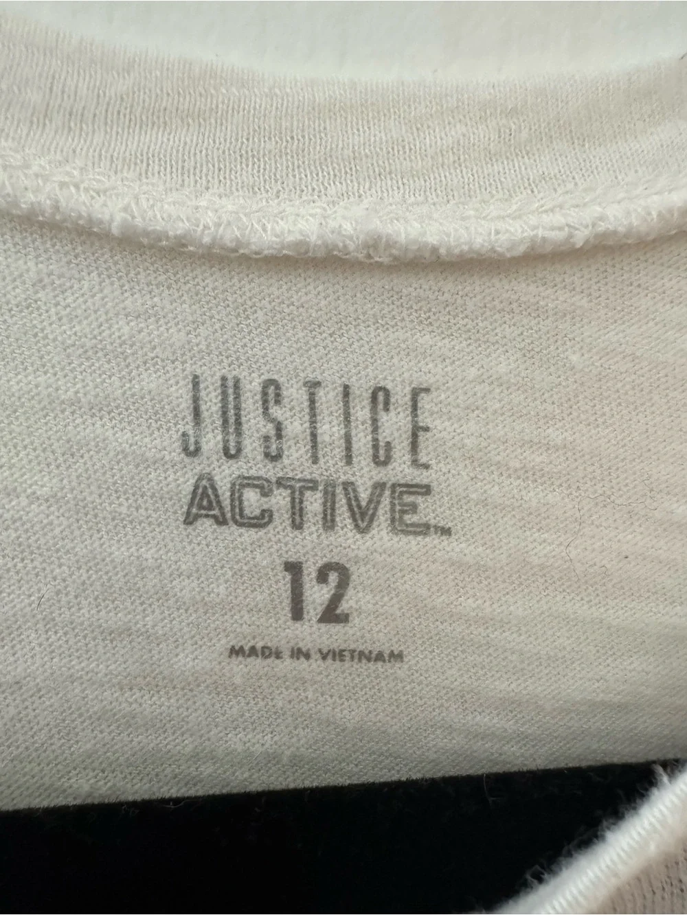 JUSTICE | Girls White & Pink Layered Smile Active Tank Top